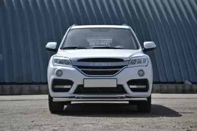 Защита переднего бампера двойная O63/51 мм (НПС - нерж.) LIFAN X60 с 2017 от Интернет-Магазина Autoboks.kz