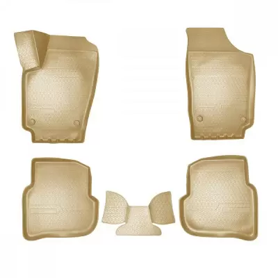 Коврики салонные для Volkswagen Polo (2009) (бежевый)