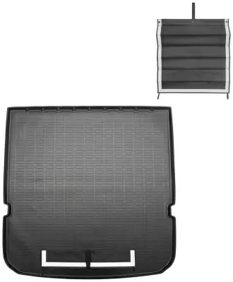 Коврики в багажное отделение с текстильным фартуком для Chery Tiggo 8L (2024) (7 мест, сложенный 3 р