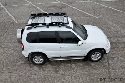 Багажник-корзина двухсекционная универсальная с основанием-решетка (ППК) 1630х1110мм под попереч от интернет-магазина AUTOBOKS.kz. 