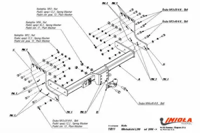 Фаркоп Imiola Y/011 для Mitsubishi L-200 2006-2015 от Интернет-Магазина Autoboks.kz