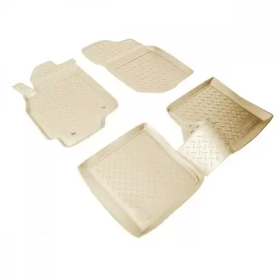 Коврики салонные для Mitsubishi L200 V (2015) (зад) (бежевый)