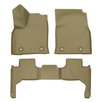 Коврики салонные для Lexus LX600 IV 3D (2022) (5 мест) (бежевый)