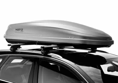 Автобокс Hapro Traxer 6.6 (410 л) серый матовый двустороннее от интернет-магазина AUTOBOKS.kz. 