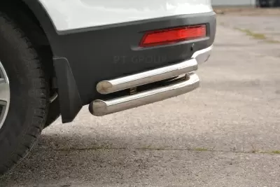 Защита заднего бампера двойная угловая 63/51 мм (НПС) HAVAL H6 с 2014 от Интернет-Магазина Autoboks.kz