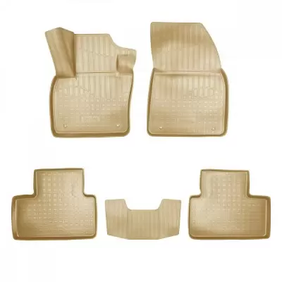 Коврики салонные для Volvo V90 3D (2016) (бежевый) от интернет-магазина AUTOBOKS.kz. 