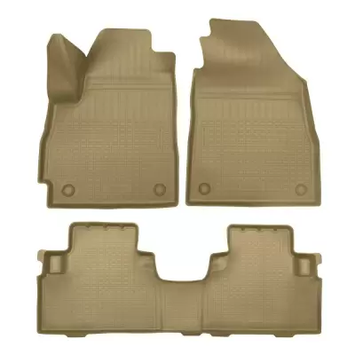 Коврики салонные для SOUEAST DX8S (1 и 2 ряд) 3 шт 2022) (бежевый)