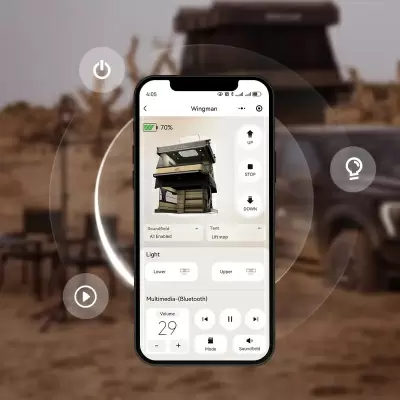 Автоматическая подъемная крыша Wild Land для пикапа с палаткой от интернет-магазина AUTOBOKS.kz. 