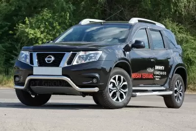 Защита переднего бампера "Волна" O63 мм (НПС - нерж.) на Nissan Terrano с 2014 от Интернет-Магазина Autoboks.kz