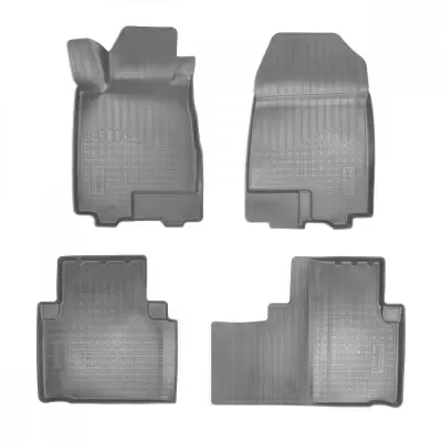 Коврики салонные для Dongfeng 580 (2017) (3 ряд) (серый)