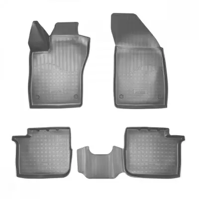 Коврики салонные для Fiat Panda III 3D (2011) (серый)