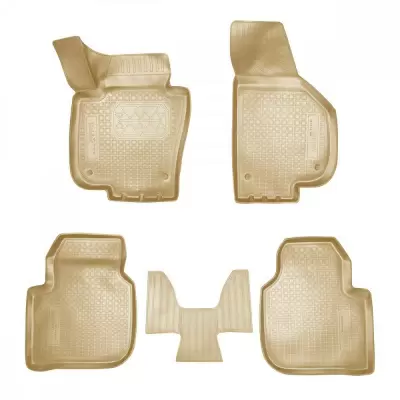 Коврики салонные для Skoda Scala 3D (2019) (бежевый)
