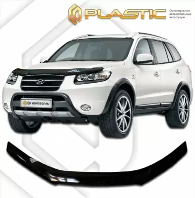 Мухобойка (дефлектор капота) для Hyundai Santa Fe 2008 (арт. 2010010103736)