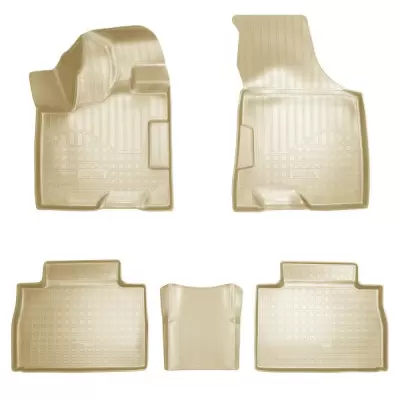 Коврики салонные для GAC GS8 3D (2016) (5 мест) (бежевый)