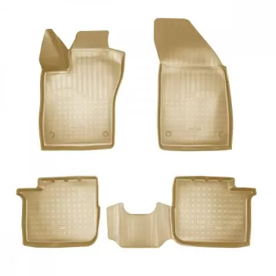 Коврики салонные для Fiat Panda III 3D (2011) (бежевый)