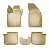 Коврики салонные для Fiat Panda III 3D (2011) (бежевый) от интернет-магазина AUTOBOKS.kz. 