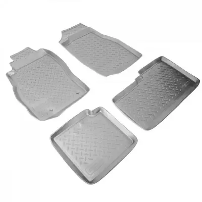 Коврики салонные для Nissan Pathfinder (R52) (2014) (3 ряд) (серый)