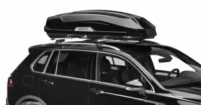 Автобокс Hapro Trivor 440 (440 л) черный глянцевый двустороннее от интернет-магазина AUTOBOKS.kz. 