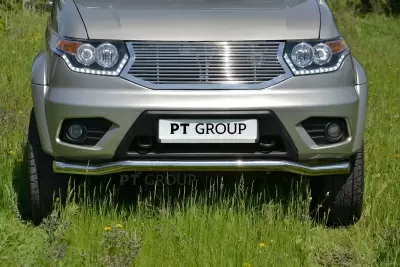 Защита переднего бампера O63мм "Волна" (НПС - нерж.) УАЗ Патриот с 2014 от Интернет-Магазина Autoboks.kz