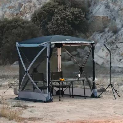 Палатка Wild Land Hub Screen House 400 XL Cube серый