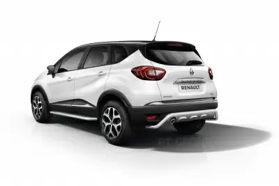 Защита порогов с алюминиевой площадкой (НПС - нерж.) Renault KAPTUR с 2016 от интернет-магазина AUTOBOKS.kz. 
