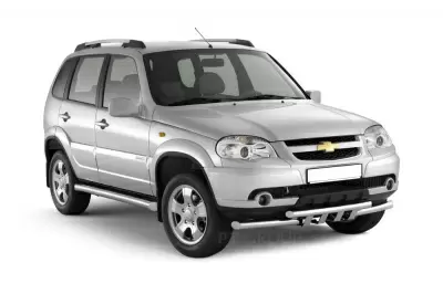 Защита порогов вогнутая O76 мм (НПС) Chevrolet NIVA с 2009