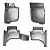 Коврики салонные для Mitsubishi L200 V 3D (2015) от интернет-магазина AUTOBOKS.kz. 