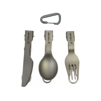 Вилка-ложка-нож из титана STARCAMP HX-TK16