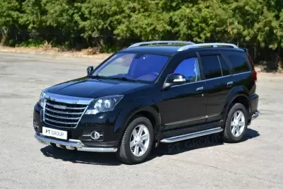 Защита переднего бампера двойная с зубьями O63/63 мм (НПС) Great Wall HOVER H3 с 2017 от Интернет-Магазина Autoboks.kz