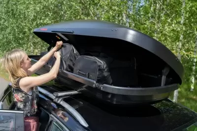 Автобокс Kamei Fosco 540  черный матовый двустороннее от интернет-магазина AUTOBOKS.kz. 