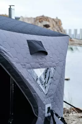 Палатка Wild Land Ice hub 500 для зимней рыбалки/сауны с термальным центром
