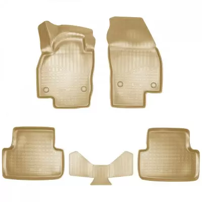 Коврики салонные для Volkswagen T5 (2003) (пер, 2 мест)\ Volkswagen T6 (Caravelle) (2015) (пер, 2 мест) (бежевый)
