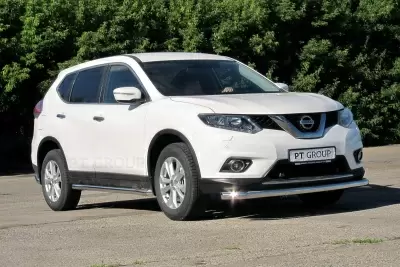 Защита порогов вогнутая O63 мм (НПС) Nissan X-TRAIL с 2015 от интернет-магазина AUTOBOKS.kz. 