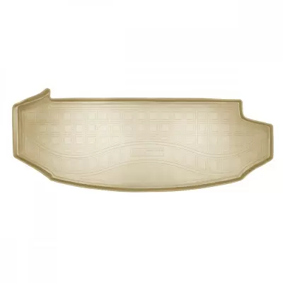 Коврики в багажное отделение для Skoda Kodiaq (2017) (7 мест) (разложенный 3 ряд) (бежевый)