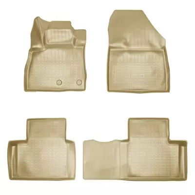 Коврики салонные для Renault Scenic IV (2016) (1,2 ряд) (бежевый)