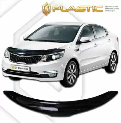 Мухобойка (дефлектор капота) для Kia Rio 2015-2017 (арт. 2010010111090)