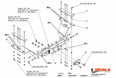 Фаркоп Imiola H/013 для Honda CRV 2001-2007 от Интернет-Магазина Autoboks.kz