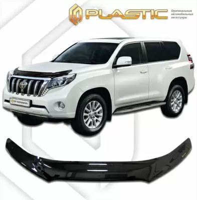 Мухобойка (дефлектор капота) для Toyota Land Cruiser Prado 2013-2017 (арт. 2010010109554)