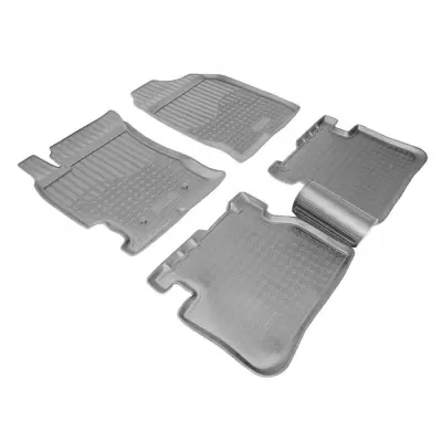 Коврики салонные для Ford Transit Tourneo Custom (2013) (короткая база) (пер) (серый)