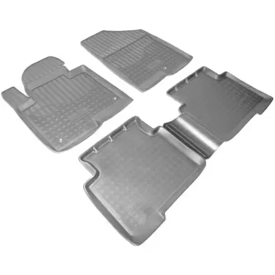 Коврики салонные для Hyundai Santa Fe (DM) (2012) (5 мест) (серый)