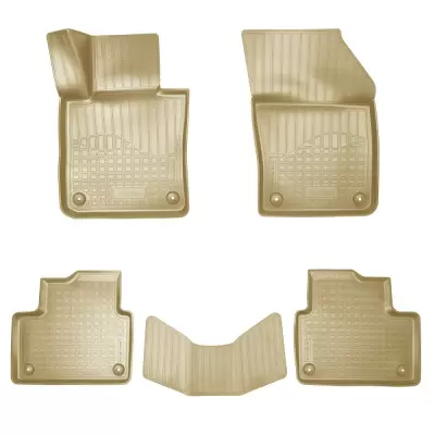 Коврики салонные для Volvo S60 III 3D (2018) (бежевый)