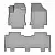 Коврики салонные для Geely Okavango (2023) (1,2 ряд) (серый) от интернет-магазина AUTOBOKS.kz. 