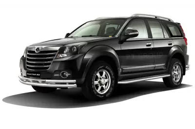 Защита переднего бампера двойная с углами O63/51 мм (НПС) Great Wall HOVER H3 с 2017