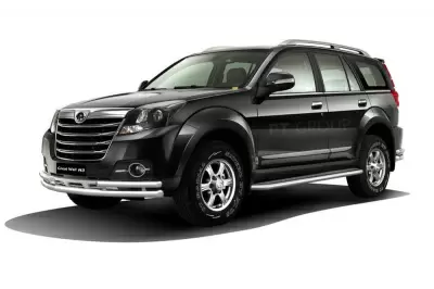 Защита порогов с алюминиевой площадкой O51мм (НПС) Great Wall HOVER H3 с 2014