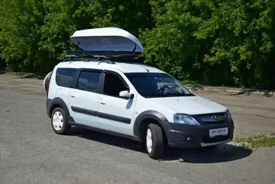 Автобокс на крышу Белый Turino Sport Аэродинамический от интернет-магазина AUTOBOKS.kz. 