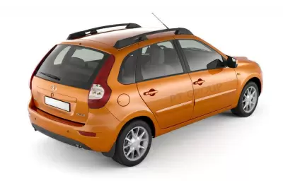 Рейлинги "Усиленные" (Черный муар) / LADA Kalina Хэтчбек 2004-2013 / Kalina II с 2013