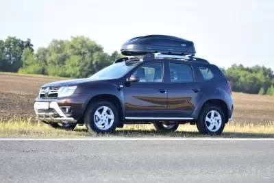 Защита переднего бампера двойная с пластинами O63/63 мм (НПС - нерж.) на Renault DUSTER c 2012 от Интернет-Магазина Autoboks.kz