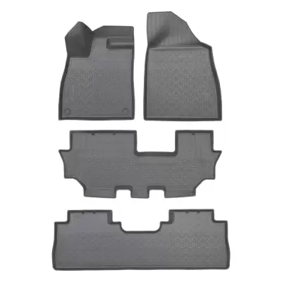 Коврики салонные для GAC GS8 II (2021) (1,2 ряд) (серый)