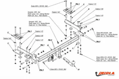 Фаркоп Imiola H/012 для Honda CRV 1997-2002 от Интернет-Магазина Autoboks.kz