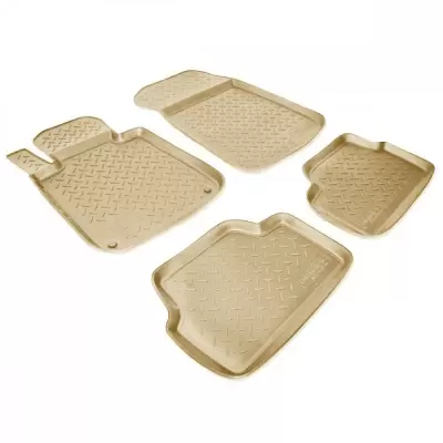 Коврики салонные для Audi Q8 3D (2018) (5 мест) (бежевый)